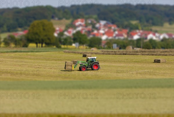 Agricultural machine working in the fields