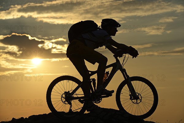 Mountain biker on Kampenwand Mountain