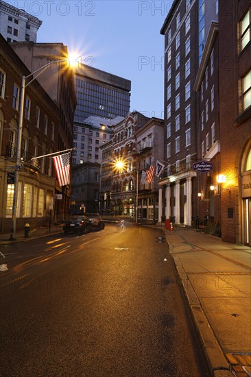 Weybosset Street in the evening