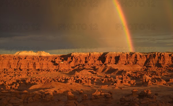 Rainbow during a thunderstorm