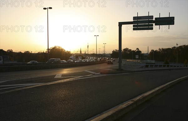 Traffic at sunrise