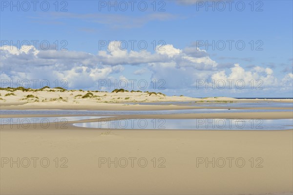 Water and dunes on the Kniepsand