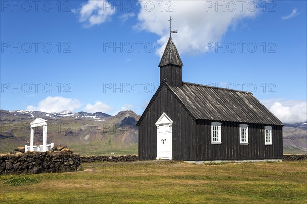 Black wooden church