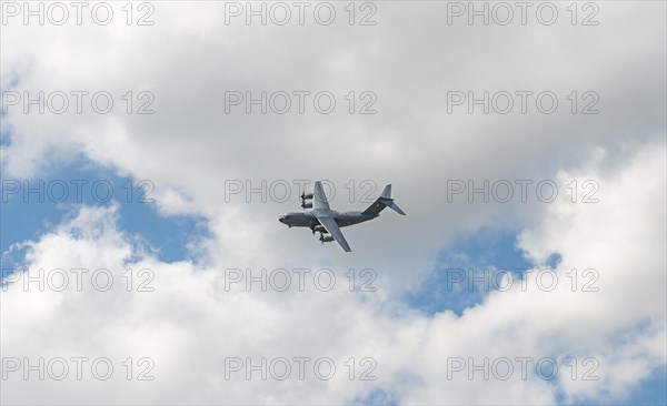 Military transport aircraft in flight