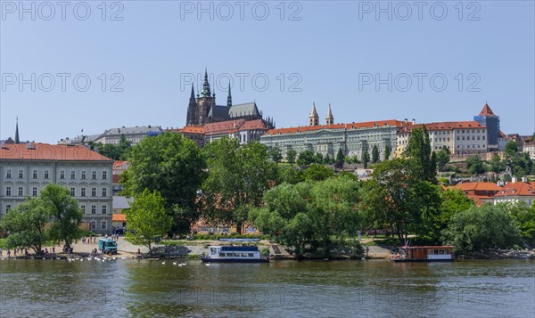 St Vitus Cathedral with Prague Castle on the Vltava River