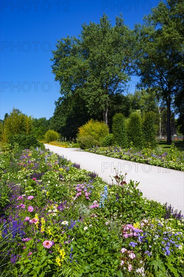 Flowerbeds along the way