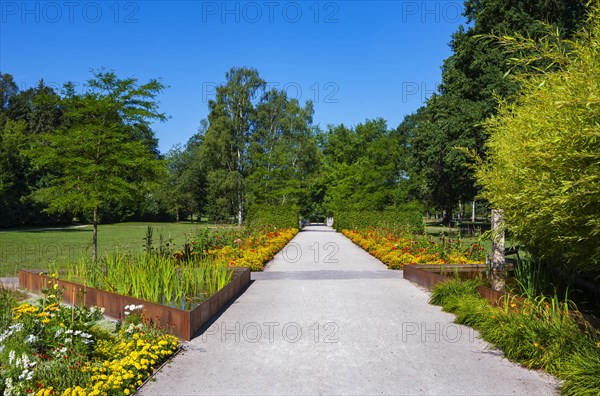 Flowerbeds along the way