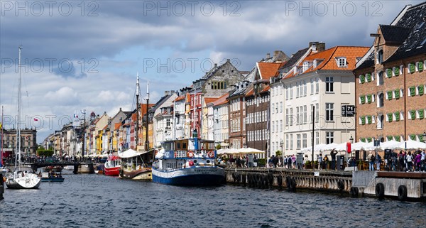 Coloured houses and sailing boats on Nyhavn canal