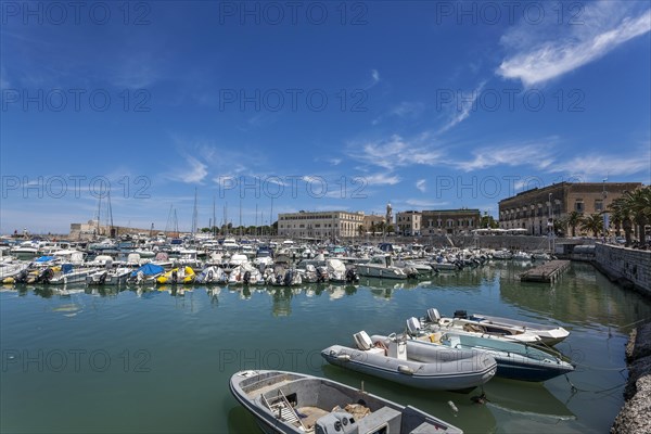 Fishing Boats and Trawlers in the Port of Trani