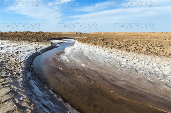 Stream flowing through the Dasht-e Lut