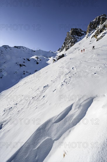 Ski tourers in winter