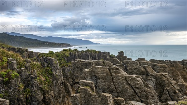 Coastal landscape with sandstone rocks