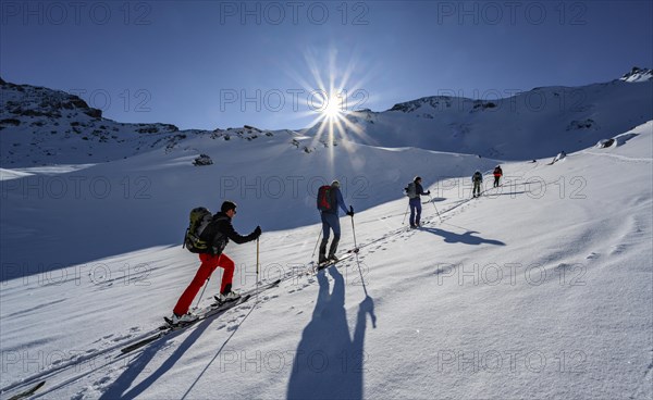 Ski tourers in winter