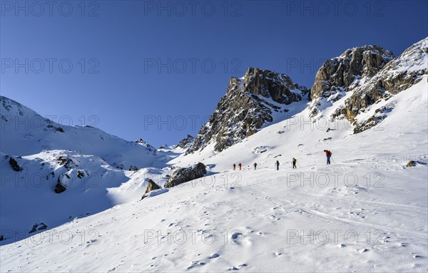 Ski tourers in winter