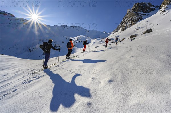 Ski tourers in winter