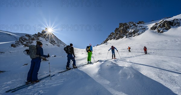 Group of ski tourers