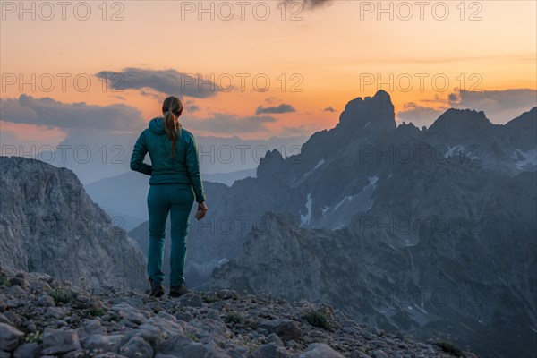 Hiker in the evening