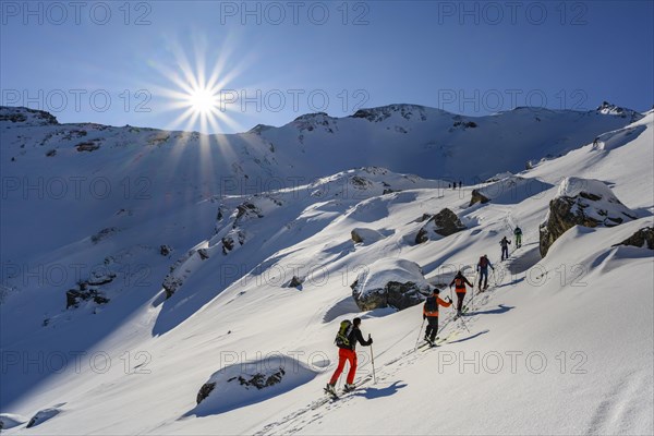 Ski tourers in winter