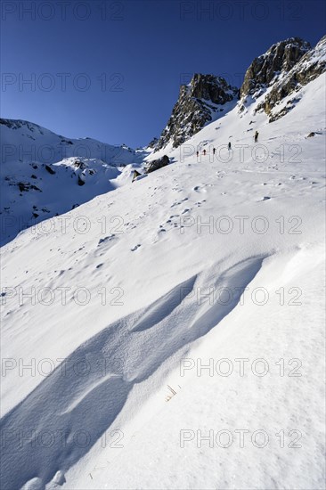 Ski tourers in winter