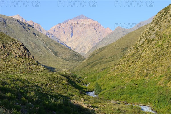 Morning sun at the Rio Tupungato