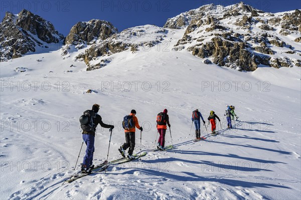 Ski tourers in winter