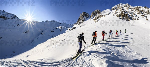 Ski tourers in winter