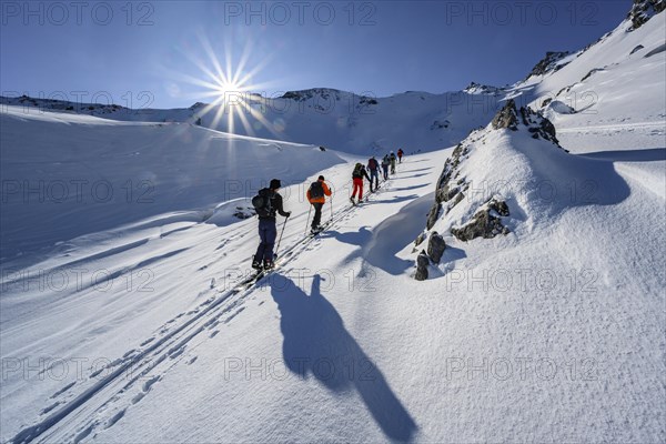 Ski tourers in winter