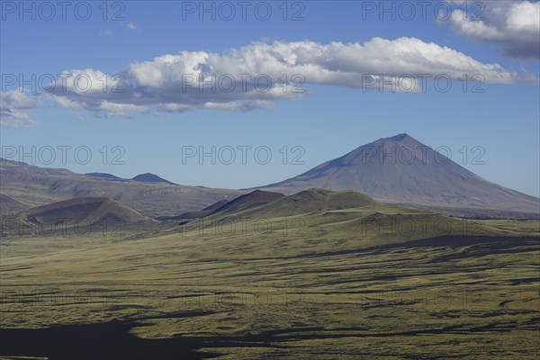 Volcanic lunar landscape