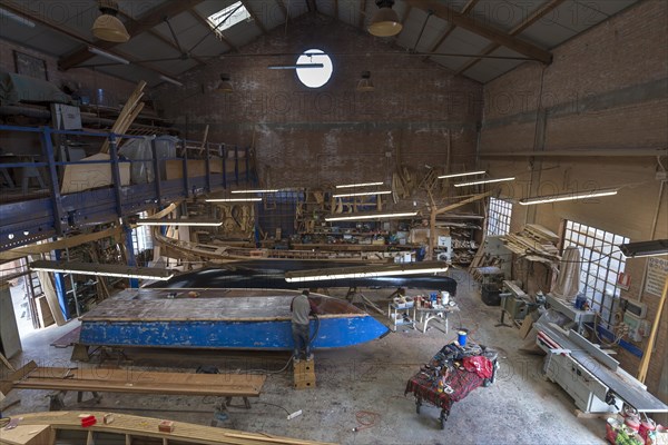 View into a boatyard on the island Guidecca