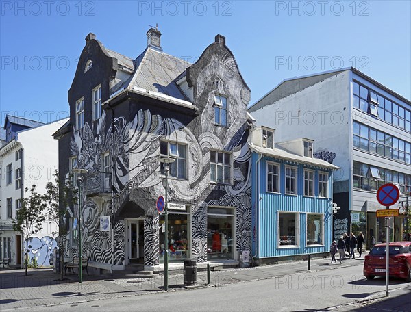 Graffiti artwork on a residential house