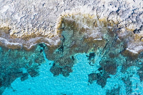 Rocky coast from above