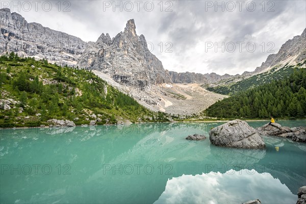 Turquoise green Sorapis lake