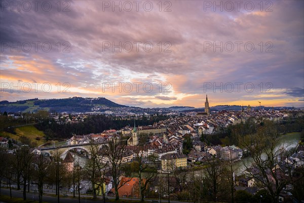 City view at sunrise