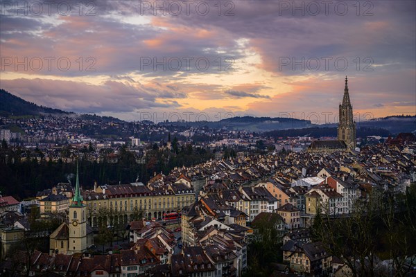 City view at sunrise