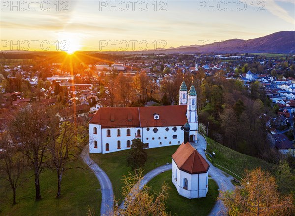 St. Cross Church and Leonhardic Chapel at sunrise