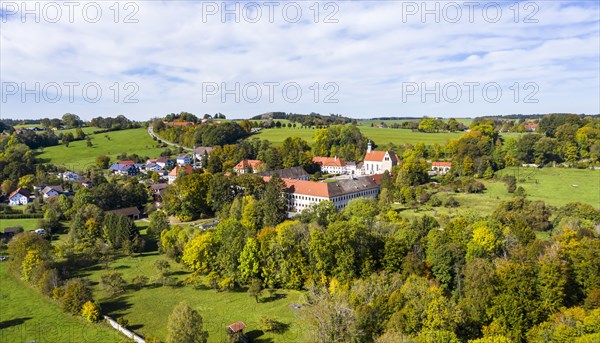 Aerial view, Wessobrunn Monastery