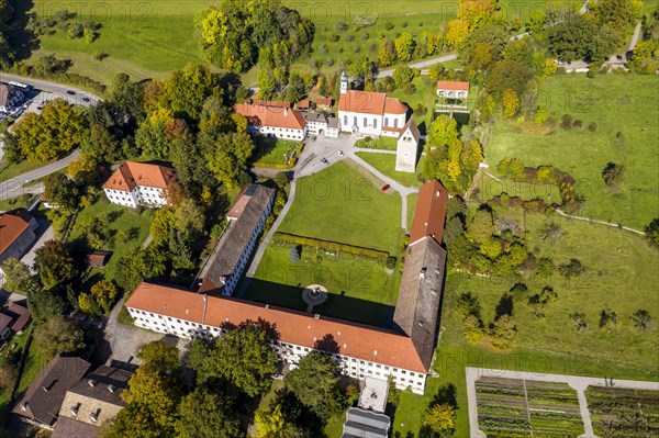 Aerial view, Wessobrunn Monastery