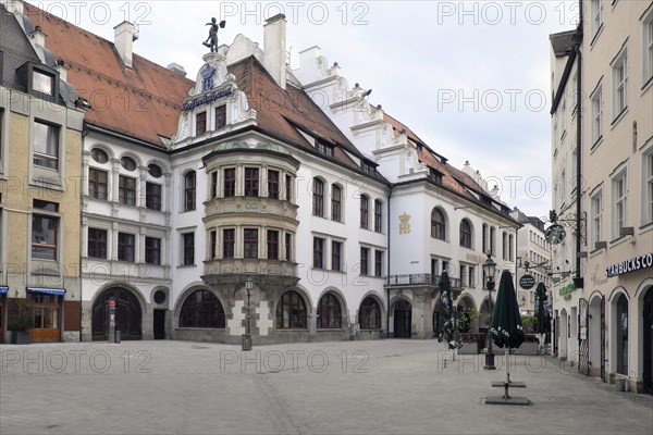 Hofbraeuhaus am Platzl deserted, Corona crisis