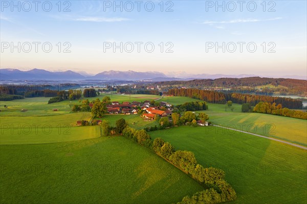 Village Oberherrnhausen in the morning light