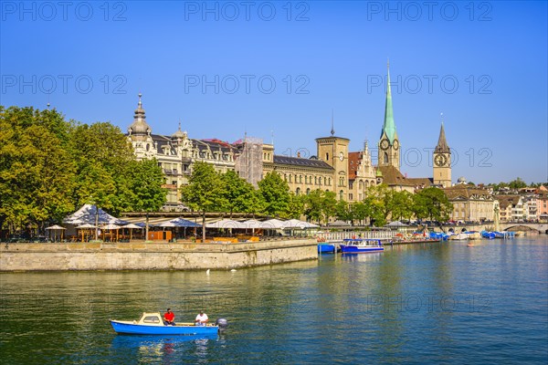 Boats on the river Limmat