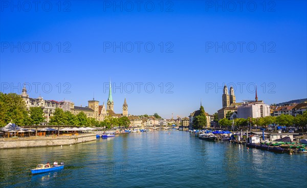 Boats on the river Limmat