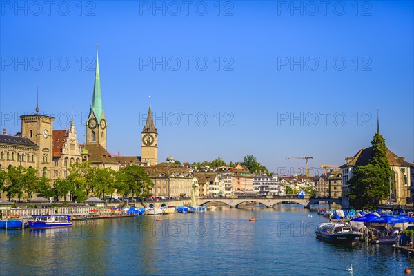 Boats on the river Limmat