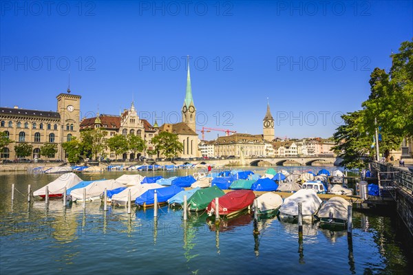 Boats on the river Limmat