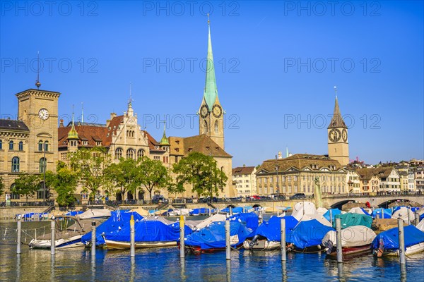 Boats on the river Limmat