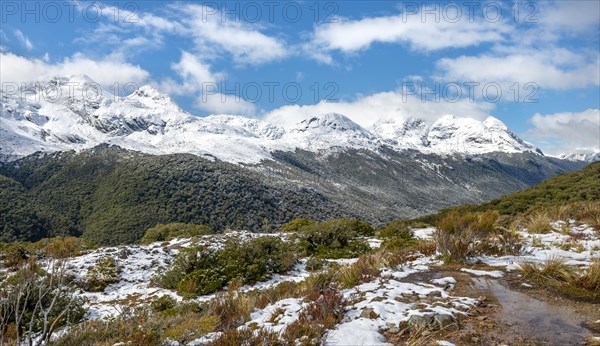 View of snow-capped mountains