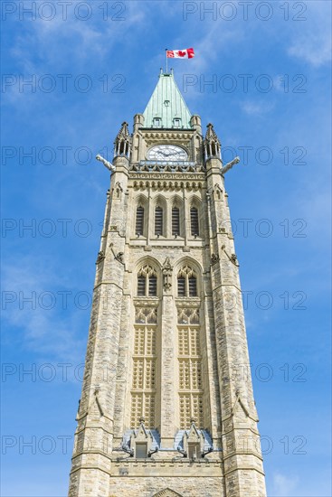 Peace Tower in the Canadian Parliament Building Centre Block