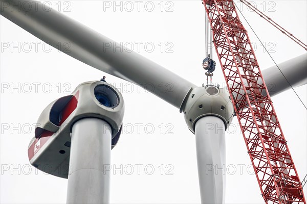 Assembly of a wind power plant