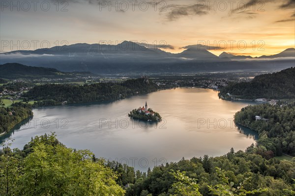 Lake Bled at sunrise