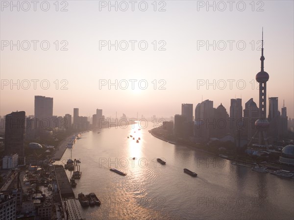 Business District at sunrise