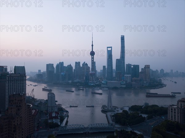 Business District at sunrise